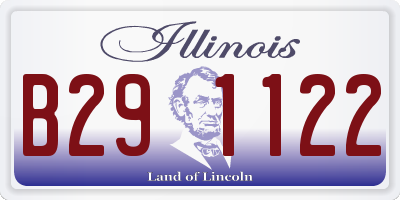 IL license plate B291122