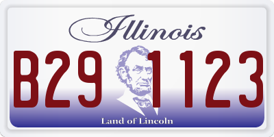 IL license plate B291123