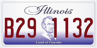 IL license plate B291132