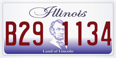 IL license plate B291134