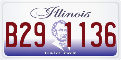 IL license plate B291136
