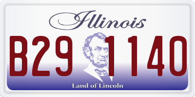 IL license plate B291140