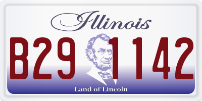 IL license plate B291142