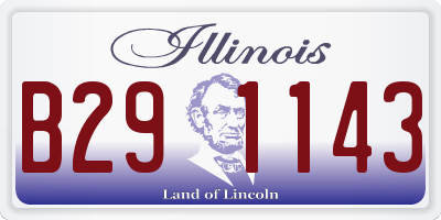 IL license plate B291143