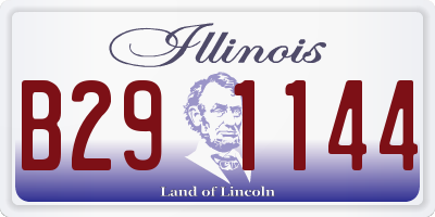 IL license plate B291144