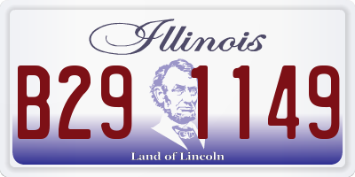 IL license plate B291149