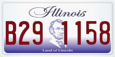 IL license plate B291158