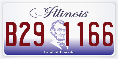 IL license plate B291166