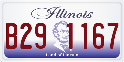 IL license plate B291167