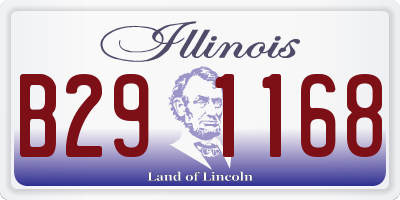 IL license plate B291168