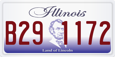IL license plate B291172