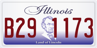 IL license plate B291173