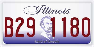 IL license plate B291180