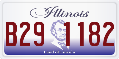 IL license plate B291182
