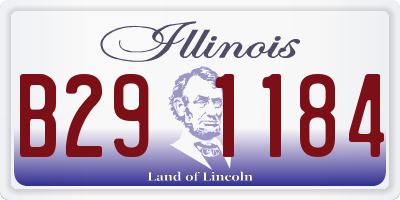 IL license plate B291184