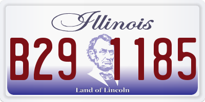 IL license plate B291185