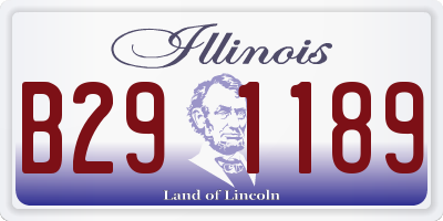 IL license plate B291189