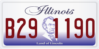 IL license plate B291190