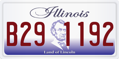 IL license plate B291192