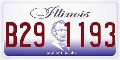 IL license plate B291193