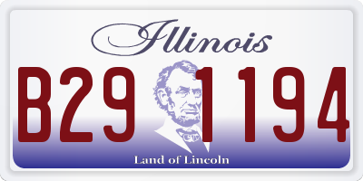 IL license plate B291194