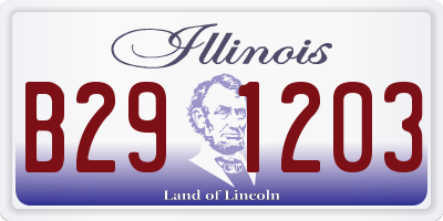 IL license plate B291203
