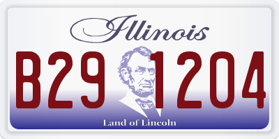 IL license plate B291204