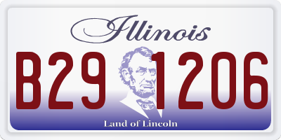 IL license plate B291206