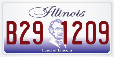 IL license plate B291209
