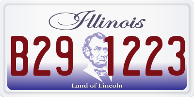IL license plate B291223