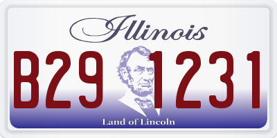 IL license plate B291231