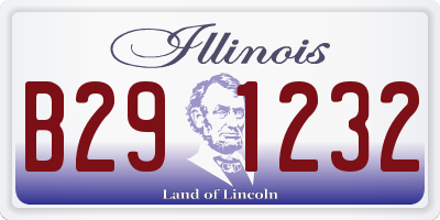 IL license plate B291232