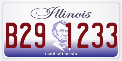 IL license plate B291233