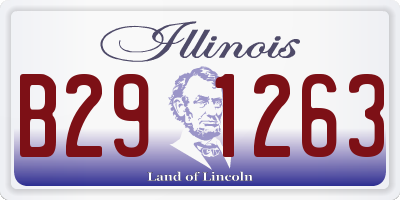 IL license plate B291263