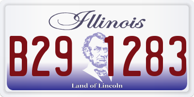 IL license plate B291283