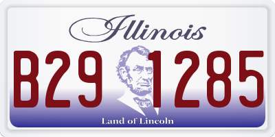 IL license plate B291285