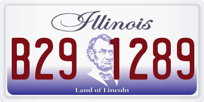 IL license plate B291289