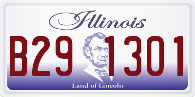 IL license plate B291301