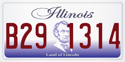 IL license plate B291314