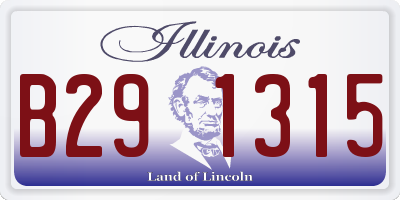 IL license plate B291315