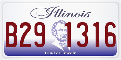 IL license plate B291316