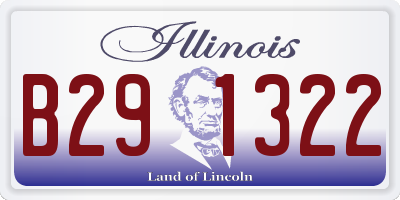 IL license plate B291322
