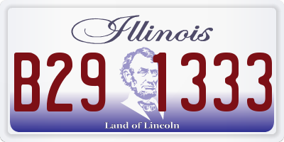 IL license plate B291333