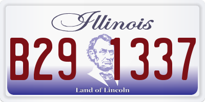 IL license plate B291337