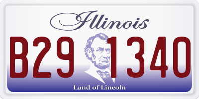 IL license plate B291340