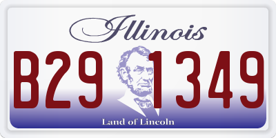 IL license plate B291349