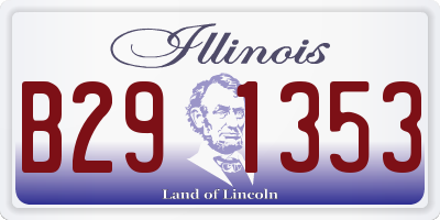 IL license plate B291353