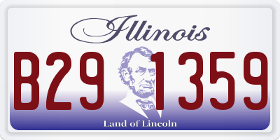 IL license plate B291359
