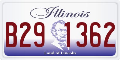 IL license plate B291362