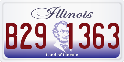 IL license plate B291363